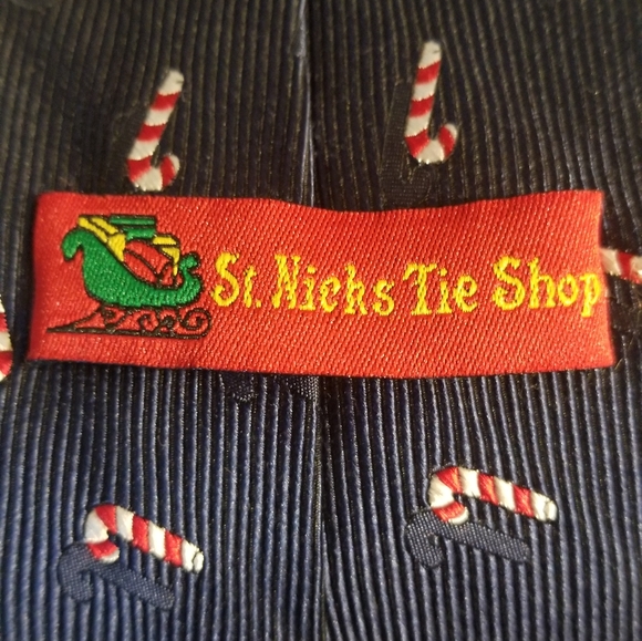Christmas Candy Kane Tie Pre Tied - Picture 4 of 4